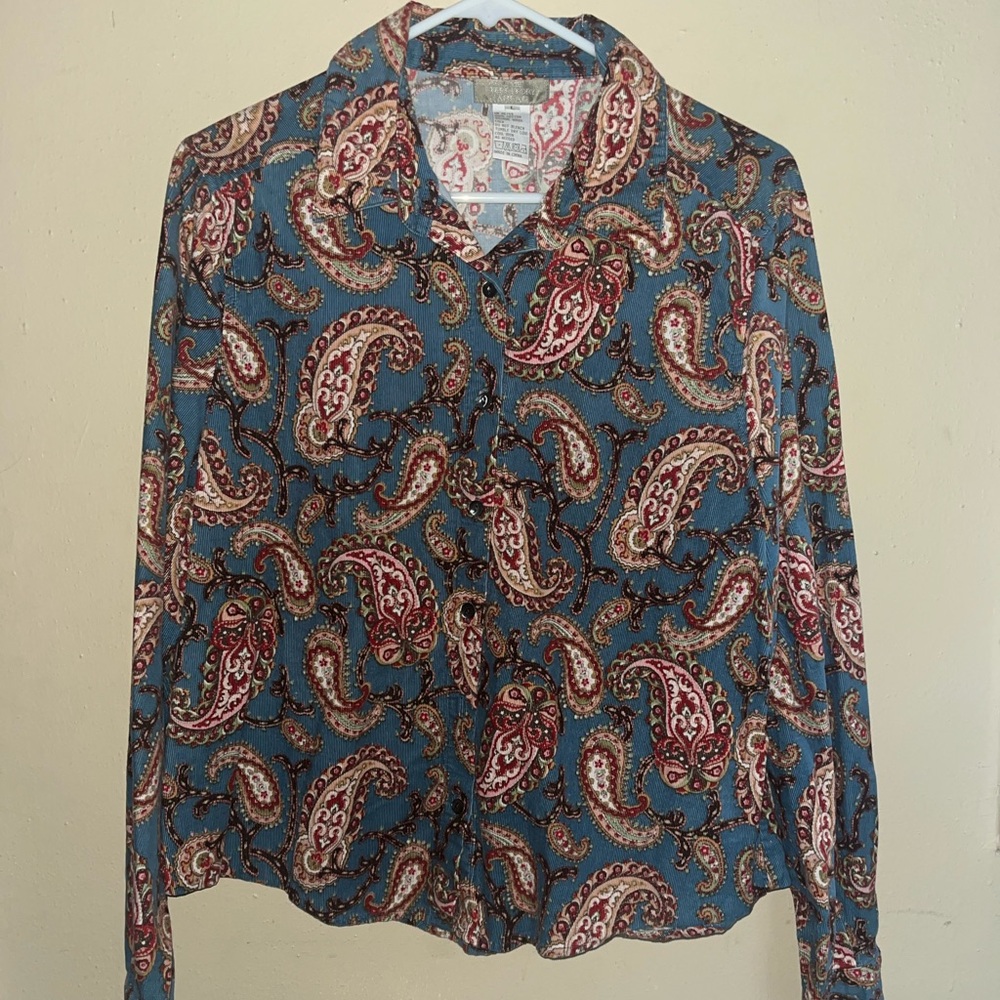 Paisley corduroy shirt